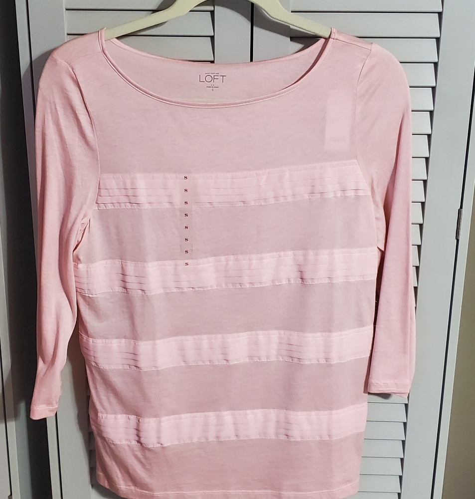 Ann Taylor Loft Long Sleeve Shirt - Pink